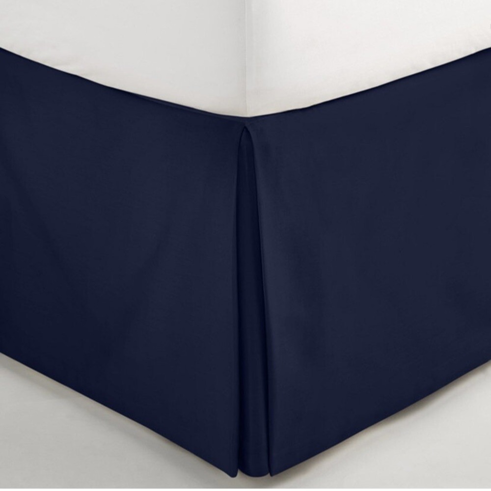 Hotel Collection Glint Bedskirt Navy Blue New In Package 16 inch Skirt Drop King
